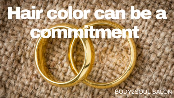 Hair color can be a commitment
